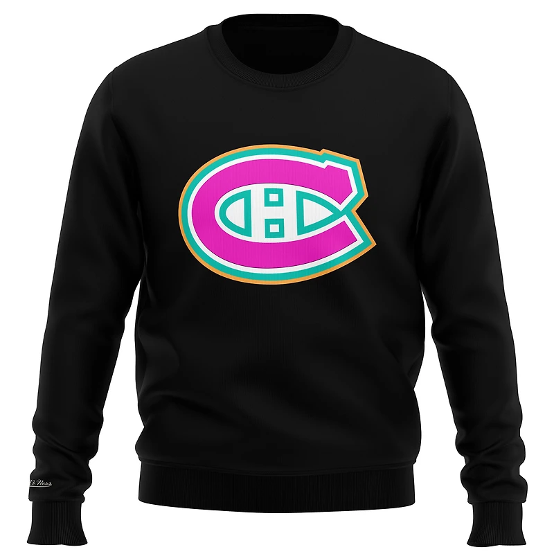 Chandail à capuchon Bubbalicious des Canadiens de Montréal Mitchell & Ness pour homme, noir