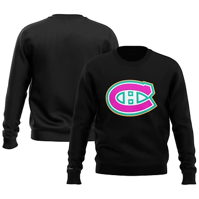 Chandail à capuchon Bubbalicious des Canadiens de Montréal Mitchell & Ness pour homme, noir