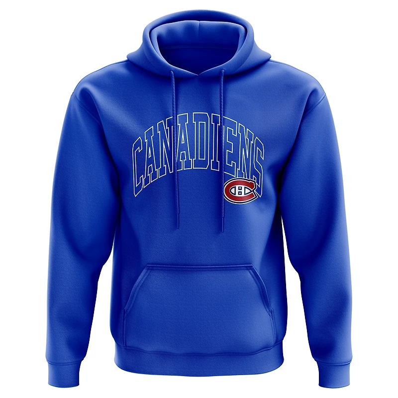 Sweat à capuche en polaire bleu Mitchell & Ness pour homme, aux couleurs des Canadiens de Montréal