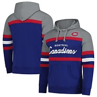 Sweat à capuche Mitchell & Ness bleu pour homme, modèle entraîneur-chef des Canadiens de Montréal