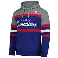 Men's Mitchell & Ness Blue Montreal Canadiens Headcoach Pullover Hoodie