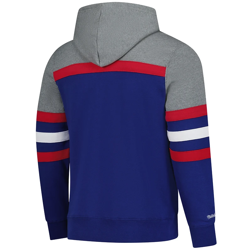 Men's Mitchell & Ness Blue Montreal Canadiens Headcoach Pullover Hoodie