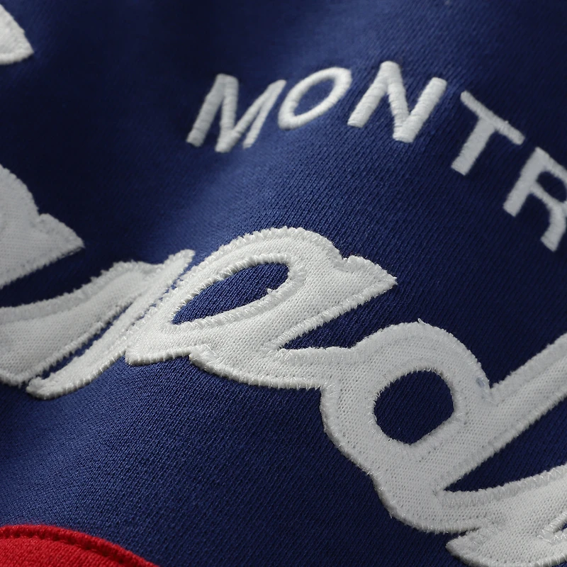 Sweat à capuche Mitchell & Ness bleu pour homme, modèle entraîneur-chef des Canadiens de Montréal