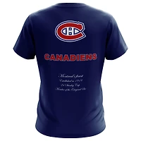 T-shirt de graduation des Canadiens Montréal Mitchell & Ness pour homme, bleu marine