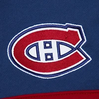 Chandail à capuchon d'entraîneur-chef des Canadiens de Montréal Mitchell & Ness bleu marine pour hommes