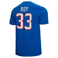 T-shirt bleu avec nom et numéro des Canadiens de Montréal Mitchell & Ness Patrick Roy pour hommes