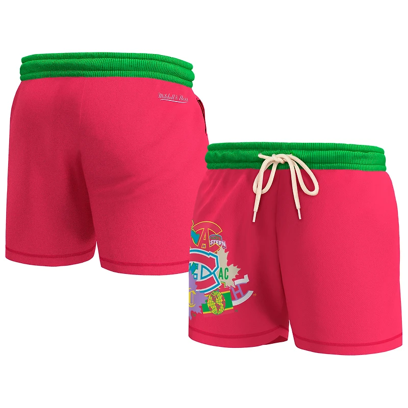 Men's Mitchell & Ness Pink Montreal Canadiens  Party Mix Shorts