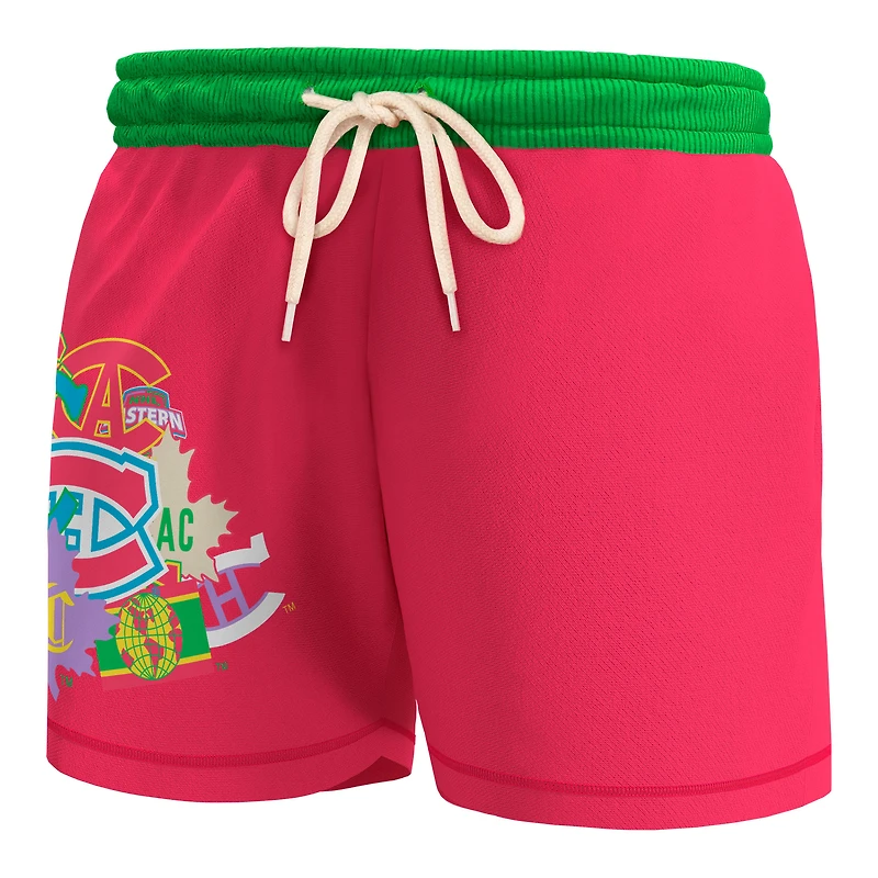 Short Party Mix des Canadiens de Montréal Mitchell & Ness rose pour homme