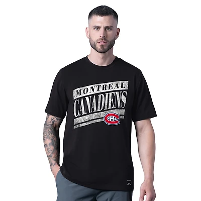 T-shirt noir MSX par Michael Strahan pour homme avec le slogan « Victoire des Canadiens de Montréal »