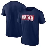 Men's  Navy Montreal Canadiens Blocked Out T-Shirt