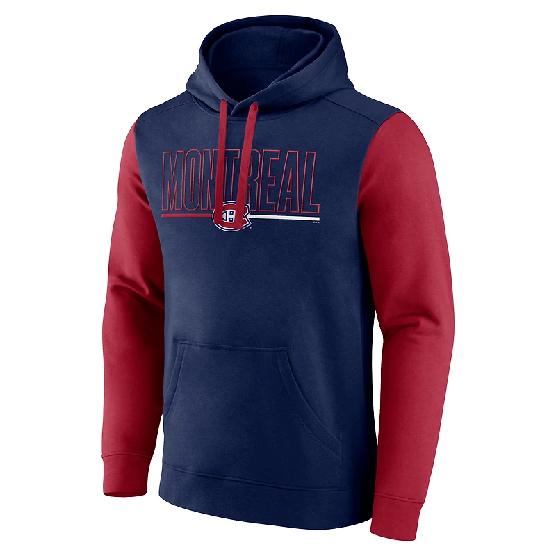 Sweat à capuche en molleton bleu marine pour homme des Canadiens de Montréal Deliver