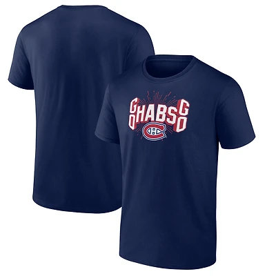 Men's  Navy Montreal Canadiens Native T-Shirt