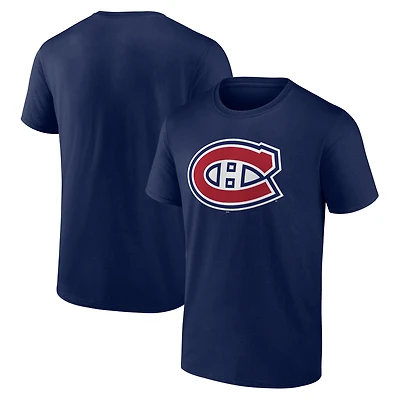 Men's  Navy Montreal Canadiens Primary Logo T-Shirt