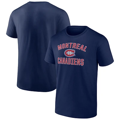 T-shirt bleu marine pour homme avec arche de la victoire des Canadiens Montréal