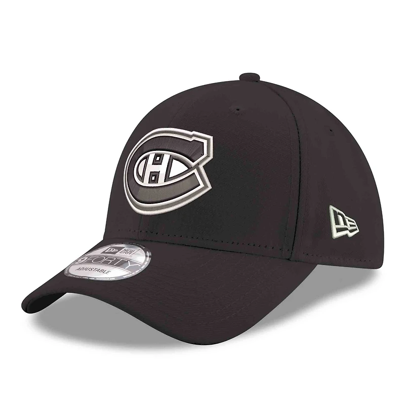Men's New Era Black Montreal Canadiens 9FORTY Adjustable Hat