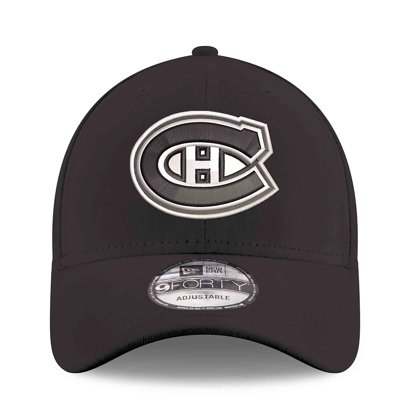 Men's New Era Black Montreal Canadiens 9FORTY Adjustable Hat
