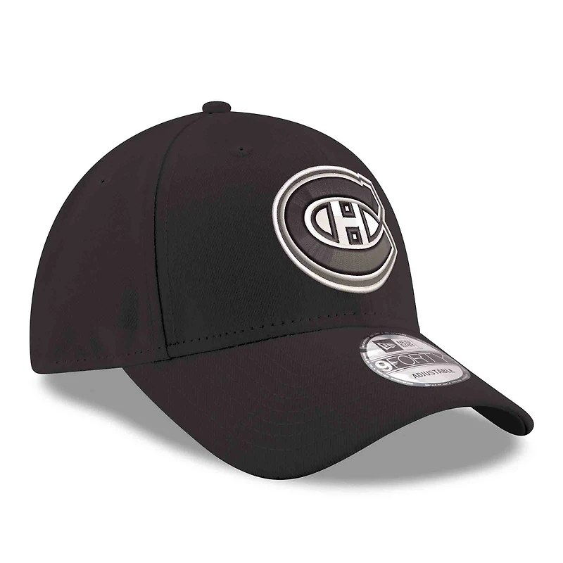 Men's New Era Black Montreal Canadiens 9FORTY Adjustable Hat