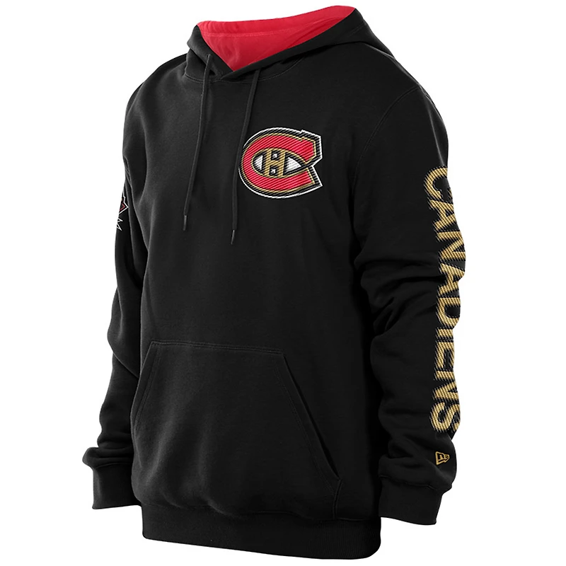 Sweat à capuche noir New Era pour homme, Canadiens de Montréal, Fête du Canada