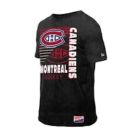 T-shirt délavé minéral noir des Canadiens de Montréal New Era pour homme