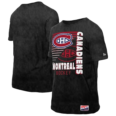 Men's New Era  Black Montreal Canadiens Mineral Wash T-Shirt