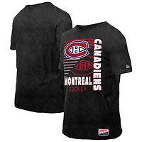 T-shirt délavé minéral noir des Canadiens de Montréal New Era pour homme