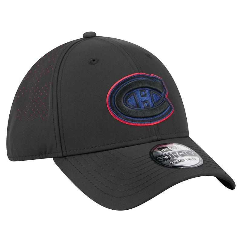 Casquette 39THIRTY Flex Night noire des Canadiens de Montréal New Era pour homme