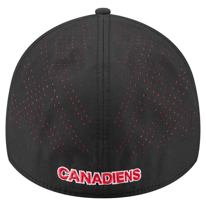 Men's New Era  Black Montreal Canadiens Night 39THIRTY Flex Hat