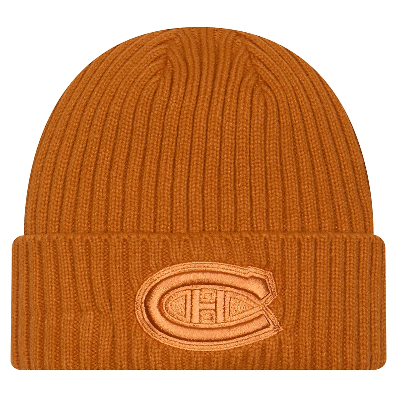 Men's New Era  Brown Montreal Canadiens Color Pack Cuffed Knit Hat