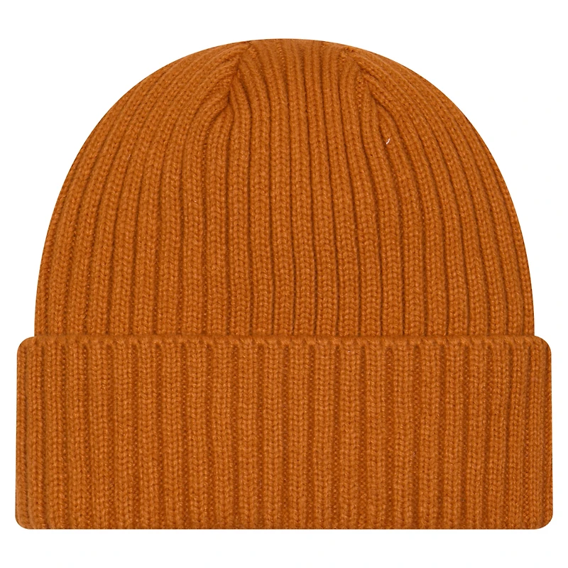 Bonnet en tricot à revers pour homme New Era marron avec logo des Canadiens de Montréal