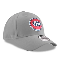 Men's New Era Gray Montreal Canadiens 9FORTY Adjustable Hat