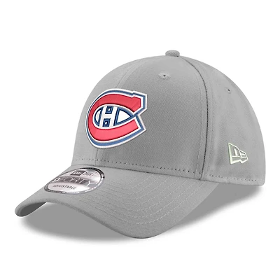 Men's New Era Gray Montreal Canadiens 9FORTY Adjustable Hat