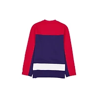 Maillot de hockey à manches longues New Era bleu marine et rouge des Canadiens Montréal, champions la Coupe Stanley, pour homme