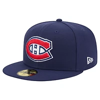 Casquette ajustée 59FIFTY bleu marine des Canadiens de Montréal New Era pour homme