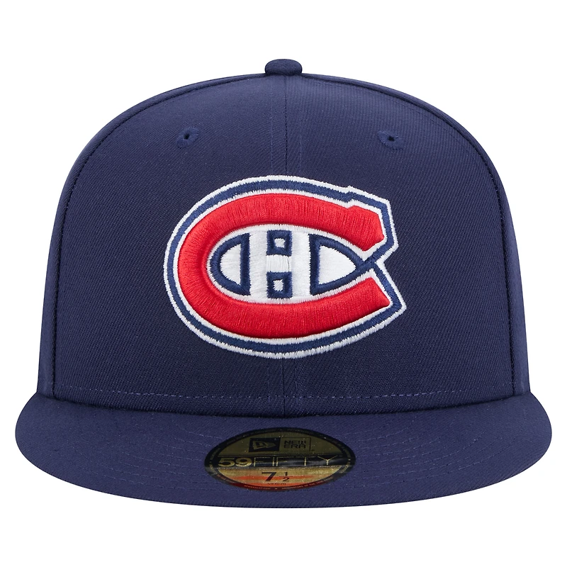 Casquette ajustée 59FIFTY bleu marine des Canadiens de Montréal New Era pour homme