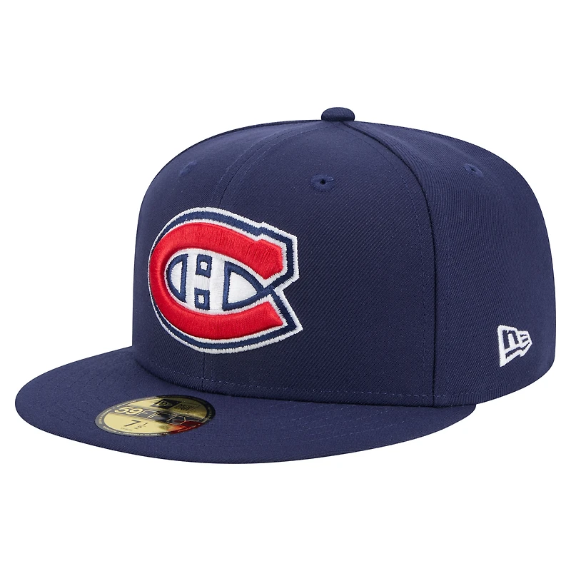 Casquette ajustée 59FIFTY bleu marine des Canadiens de Montréal New Era pour homme