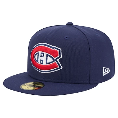 Casquette ajustée 59FIFTY bleu marine des Canadiens de Montréal New Era pour homme