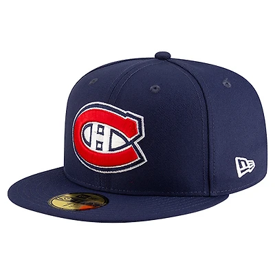 Men's New Era  Navy Montreal Canadiens 59FIFTY Team Collection Basic Fitted Hat