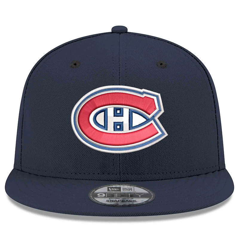Men's New Era Navy Montreal Canadiens 9FIFTY Snapback Hat