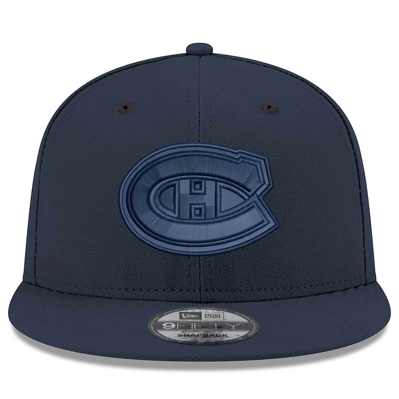 Casquette snapback New Era bleu marine des Canadiens de Montréal 9FIFTY pour homme