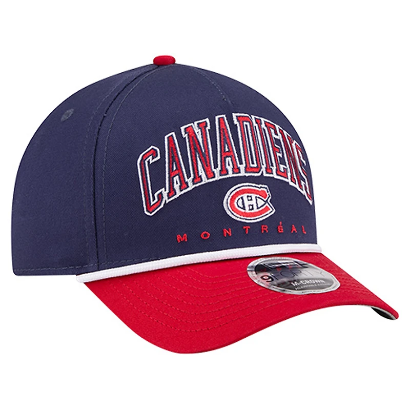Casquette ajustable New Era bleu marine des Canadiens de Montréal 9FORTY M-Crown pour homme