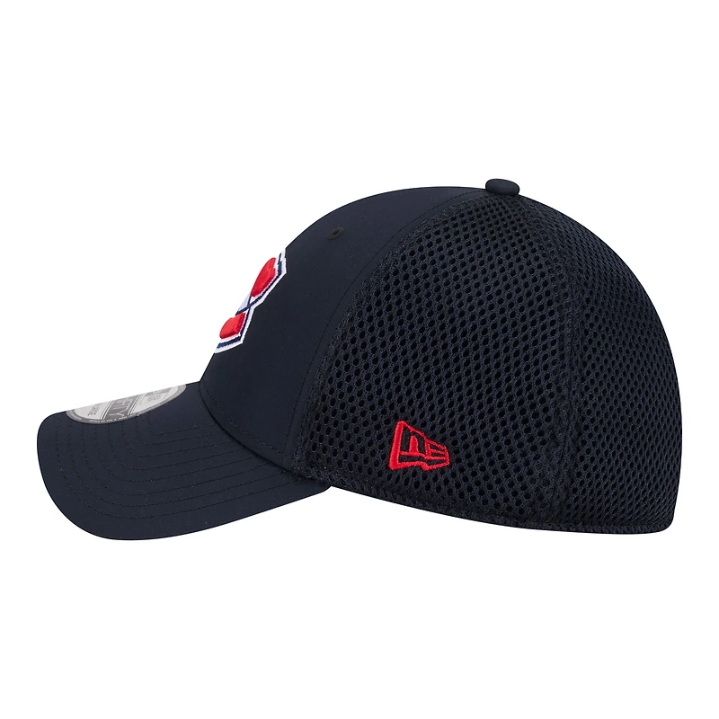 Men's New Era Navy Montreal Canadiens Logo 39THIRTY Flex Hat