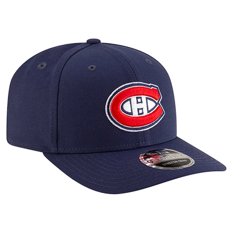 Men's New Era  Navy Montreal Canadiens Team Collection Basic 9SEVENTY Adjustable Hat