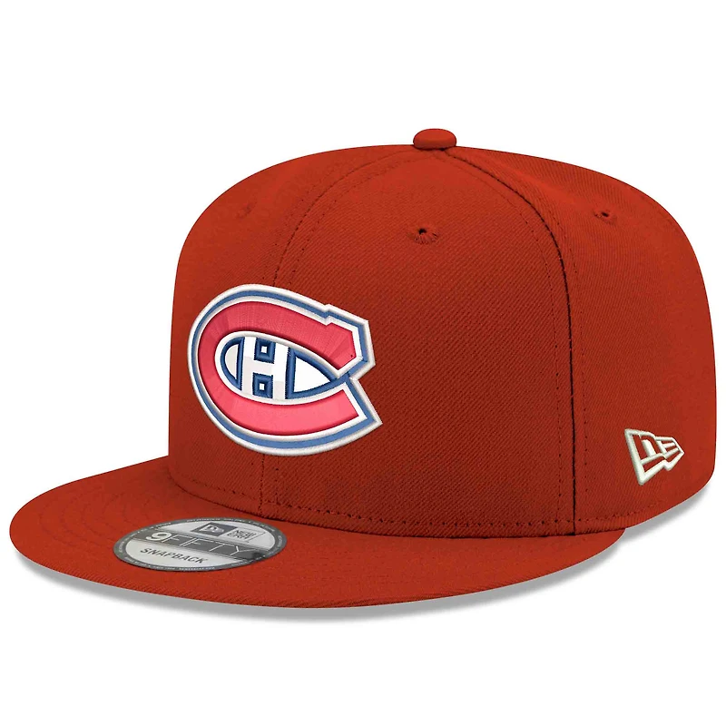 Casquette snapback New Era rouge des Canadiens de Montréal 9FIFTY pour homme