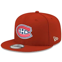 Casquette snapback New Era rouge des Canadiens de Montréal 9FIFTY pour homme