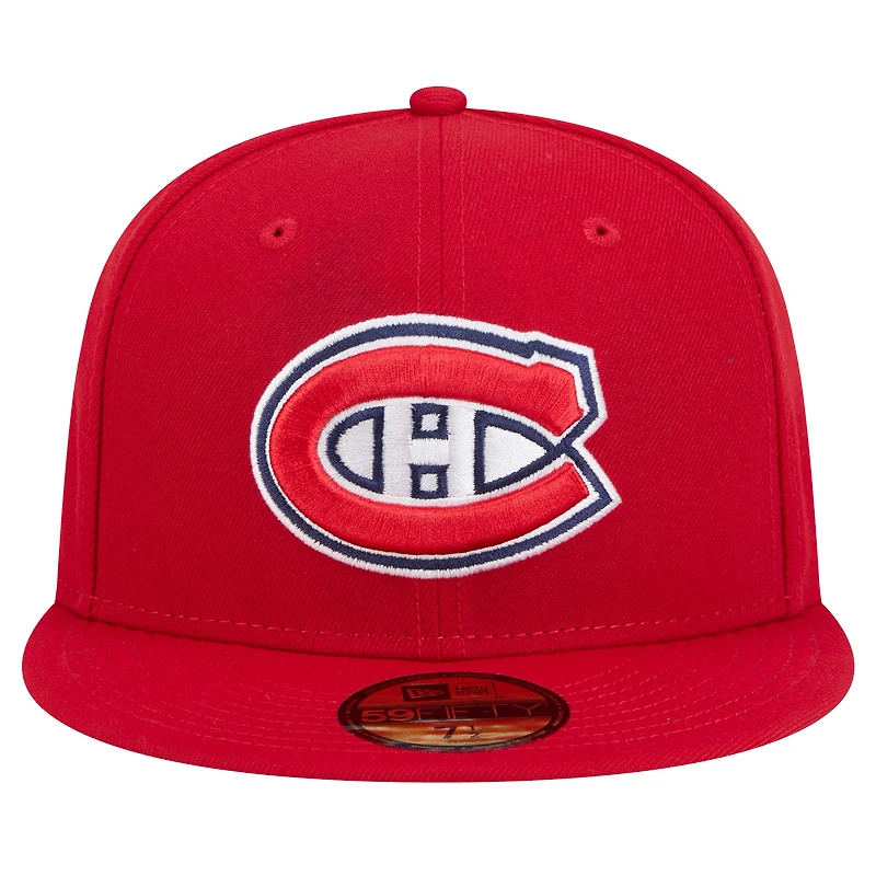 Casquette ajustée Core 59FIFTY des Canadiens de Montréal pour homme New Era, rouge