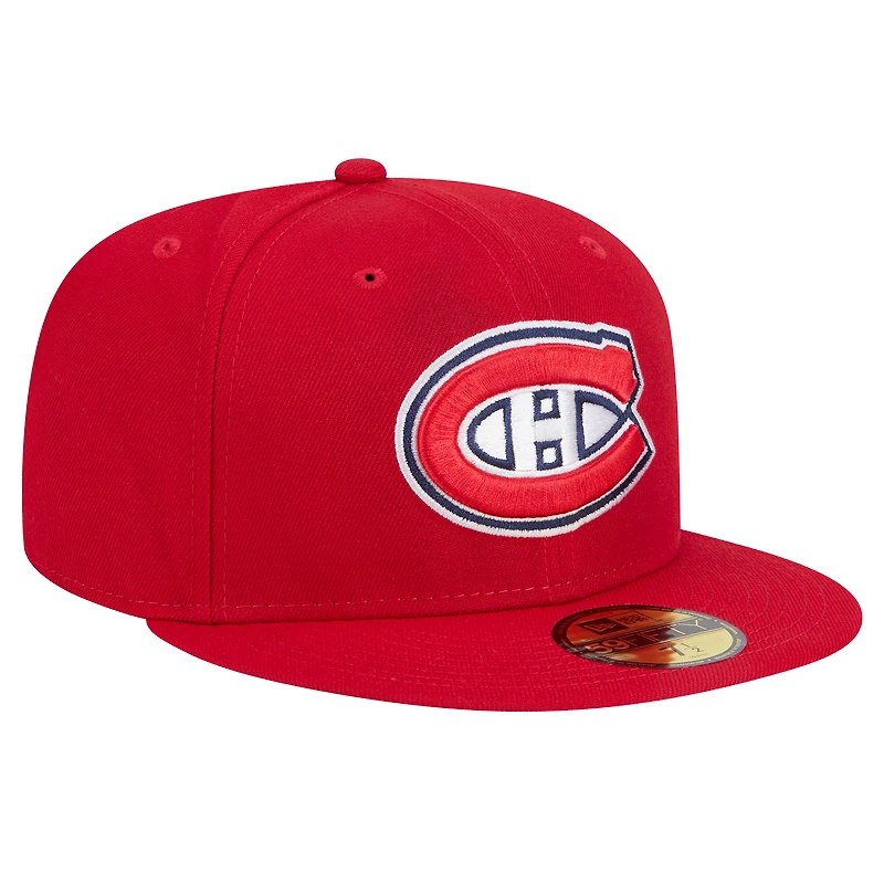 Men's New Era  Red Montreal Canadiens Core 59FIFTY Fitted Hat
