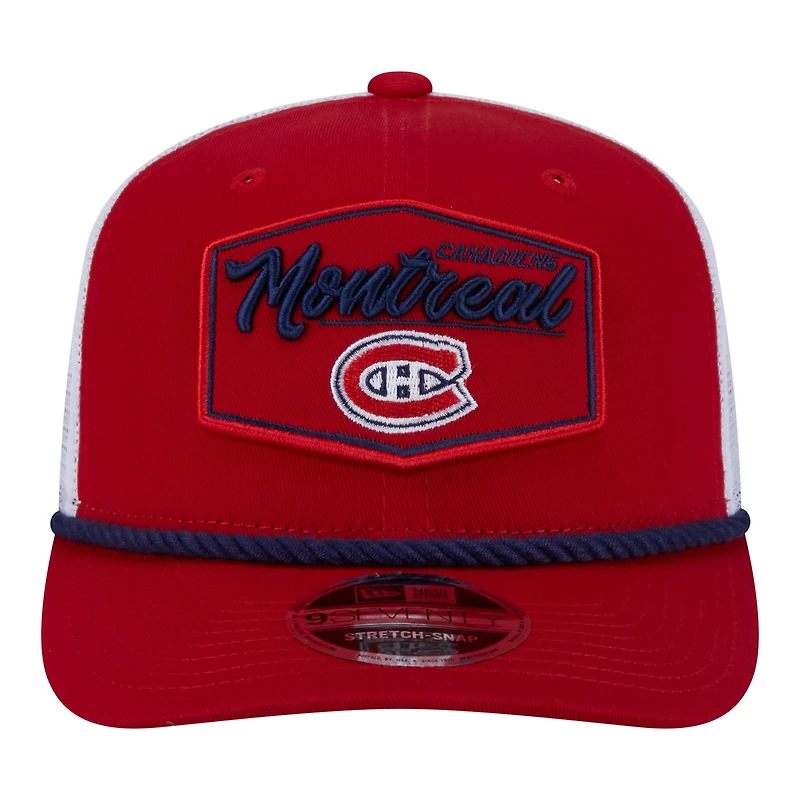 Men's New Era  Red Montreal Canadiens Pitch Team 9SEVENTY Rope Adjustable Hat