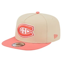 Men's New Era  Tan Montreal Canadiens Color Pack Two-Tone 9FIFTY A-Frame Snapback Hat