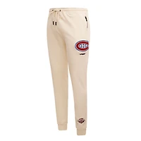 Pantalon de jogging classique en chenille des Canadiens Montréal crème Pro Standard pour homme