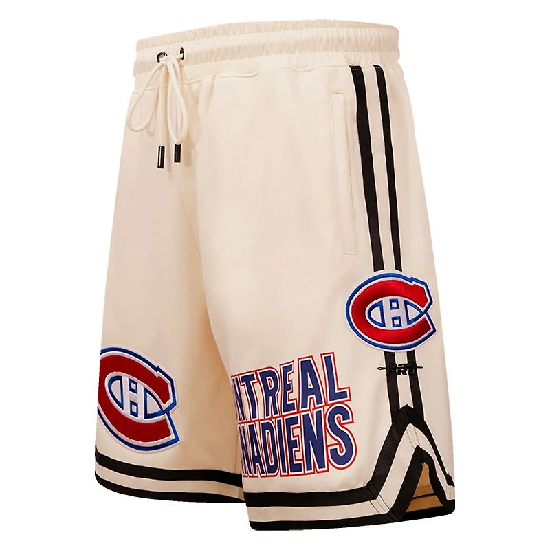 Short classique en chenille des Canadiens de Montréal crème Pro Standard pour homme
